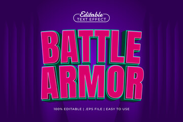 battle armor editable text effect with a knight and king text style