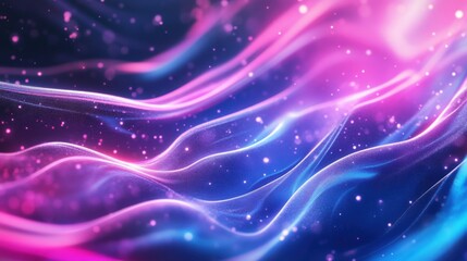 Obraz premium Abstract vibrant waves of blue and pink creating an energetic movement