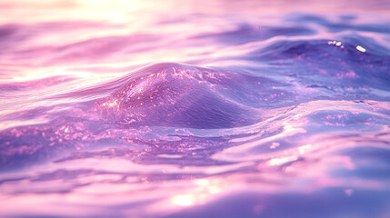 A serene close-up of rippling water in enchanting purple hues, ideal for calming and artistic compositions.