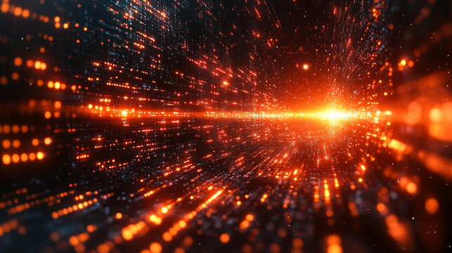 Binary Cyber Texture Background with Stylized Design in Low Resolution Version 2-4x