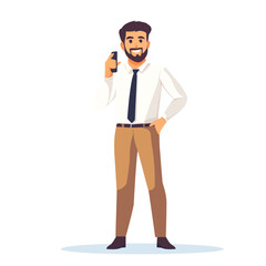 Obraz premium A sales person talking on phone