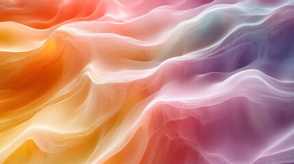 A vibrant and dreamy abstract background featuring flowing waves of pastel colors, perfect for artistic or creative projects.