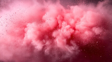 Obraz premium A vibrant explosion of pink powder creates a beautiful and dynamic visual effect, perfect for artistic and creative projects.