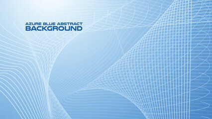 Azure Blue abstract background with curve line for backdrop or presentation