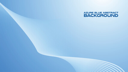 Azure Blue abstract background with curve line for backdrop or presentation