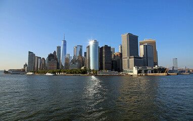Obraz premium Sun reflection - New York City