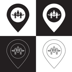 Community  stroke and solid web icon set. Containing people, friendship, social, diversity, village, relationships, support and community development icons.  Vector illustration. EPS 10  