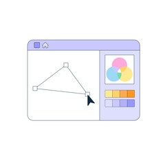Drawing a triangle in a graphic editor