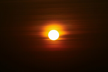 Dramatic sunrise landscape sky in Egypt.