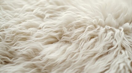 Fototapeta premium White Sheep Fur Close-Up, Soft Wool Texture for Textile and Natural Material Design