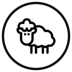 Editable sheep, ewe, lamb vector icon. Animal, farm, livestock. Part of a big icon set family. Perfect for web and app interfaces, presentations, infographics, etc