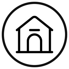 Editable doghouse, kennel vector icon. Veterinary, animal, pet care, pet shop. Part of a big icon set family. Perfect for business, web and app interfaces, presentations, infographics, etc