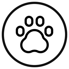 Editable animal, pet paw print vector icon. Veterinary, animal, pet care, pet shop. Part of a big icon set family. Perfect for business, web and app interfaces, presentations, infographics, etc