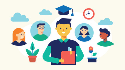 Educational and self development concept illustration