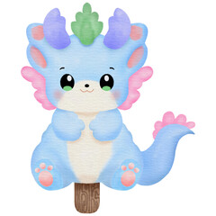 cute little dragon in ice cream collection