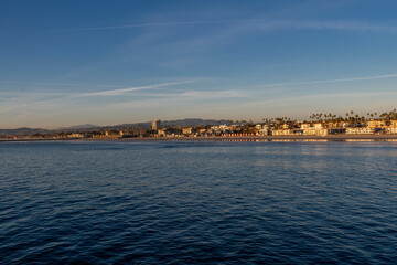 An overlooking landscape view of Oceanside, California