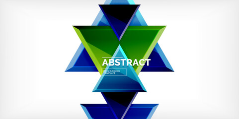 Triangle glass shapes geometric abstract background. Vector Illustration For Wallpaper, Banner, Background, Card, Book Illustration, landing page