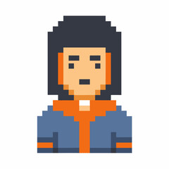 Pixelated Character Portrait   Retro 8 bit Cartoon Avatar