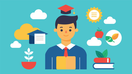 Educational and self development concept illustration