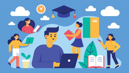 Educational and self development concept illustration