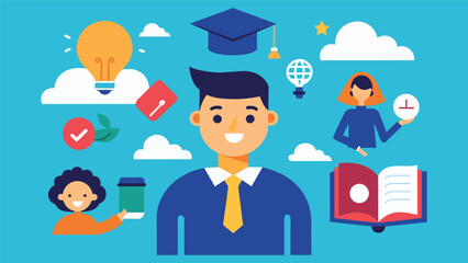 Educational and self development concept illustration