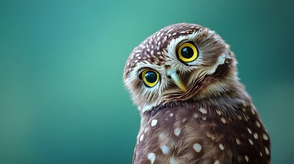 Fototapeta premium 首をかしげるフクロウ