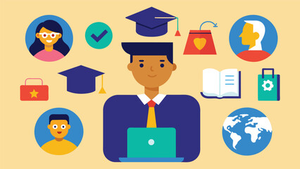 Educational and self development concept illustration