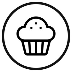 Editable cupcake, muffin vector icon. Food, restaurant. Part of a big icon set family. Perfect for web and app interfaces, presentations, infographics, etc