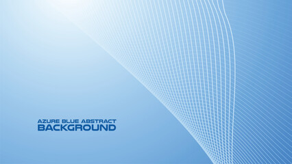 Azure Blue abstract background with curve line for backdrop or presentation