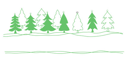 Obraz premium Various christmass trees. Silhouettes of Various Christmas Trees Icons