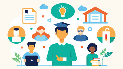 Educational and self development concept illustration