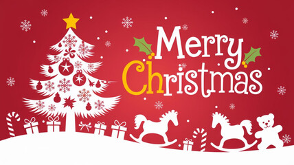 Christmas sale banners with gift boxes, ribbons, and festive decorations