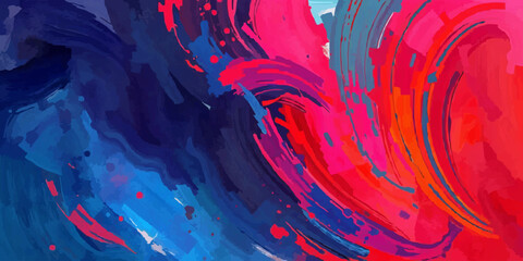 Abstract artwork with vibrant colors and swirling brushstrokes. multi colored background design