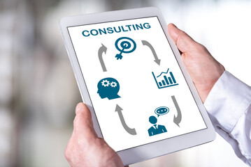 Consulting concept on a tablet