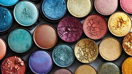 A collection of brilliant eyeshadow color in light colours