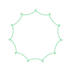 手書きのギザギザの線画フレーム - シンプルでかわいい細いラインの枠やあしらいの素材