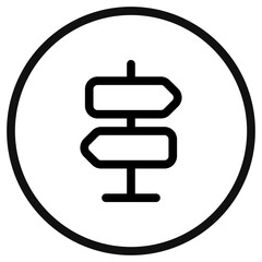 Editable wayfinder, signpost vector icon. Part of a big icon set family. Perfect for web and app interfaces, presentations, infographics, etc