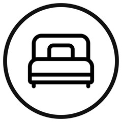 Editable single bed vector icon. Part of a big icon set family. Perfect for web and app interfaces, presentations, infographics, etc