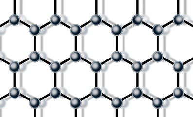 graphene atomic structure, a single layer of carbon atoms arranged in hexagons, graphene is often considered a prototypical two-dimensional material, chemical formula, graphene's atomic structure