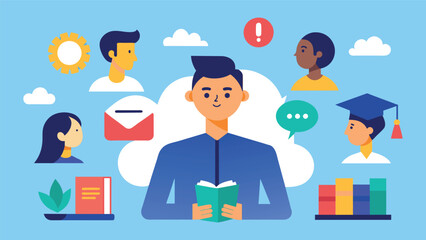 Educational and self development concept illustration