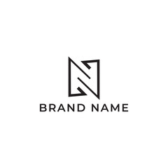 ILLUSTRATION LETTER N LINE GEOMETRIC  LOGO ICON BLACK COLOR TEMPLATE SIMPLE MINIMALIST ELEMENT DESIGN SIMPLE VECTOR GOOD FOR APPS, BRAND 