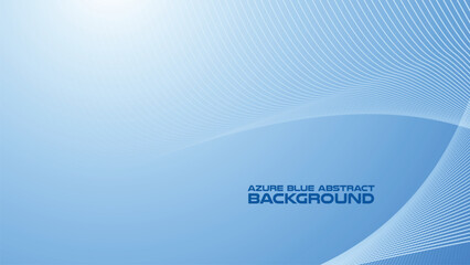 Azure Blue abstract background with curve line for backdrop or presentation