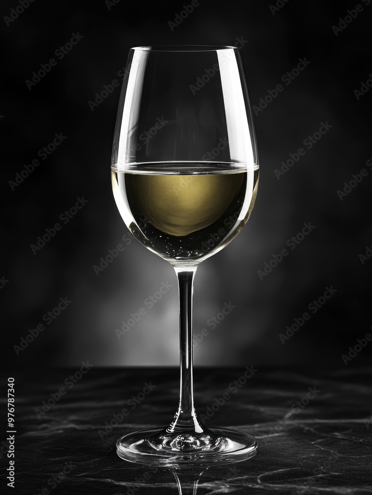 Wall mural White Wine on Table