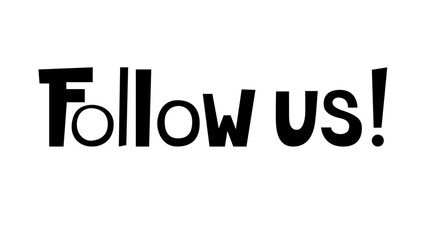 Call to subscribe to an account. Text in English for promoting blogs in social media. Hand drawn vector illustration isolated on transparent background.