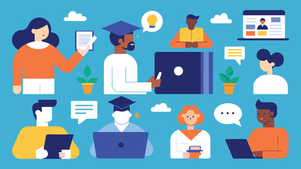 Educational and self development concept illustration