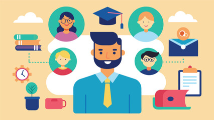 Educational and self development concept illustration