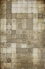 Obraz premium Futuristic 3D design, mosaic, multilayered abstract background - Generative AI