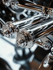 Obraz premium Chrome Pipe Close-Up