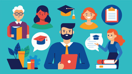 Educational and self development concept illustration