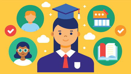 Educational and self development concept illustration